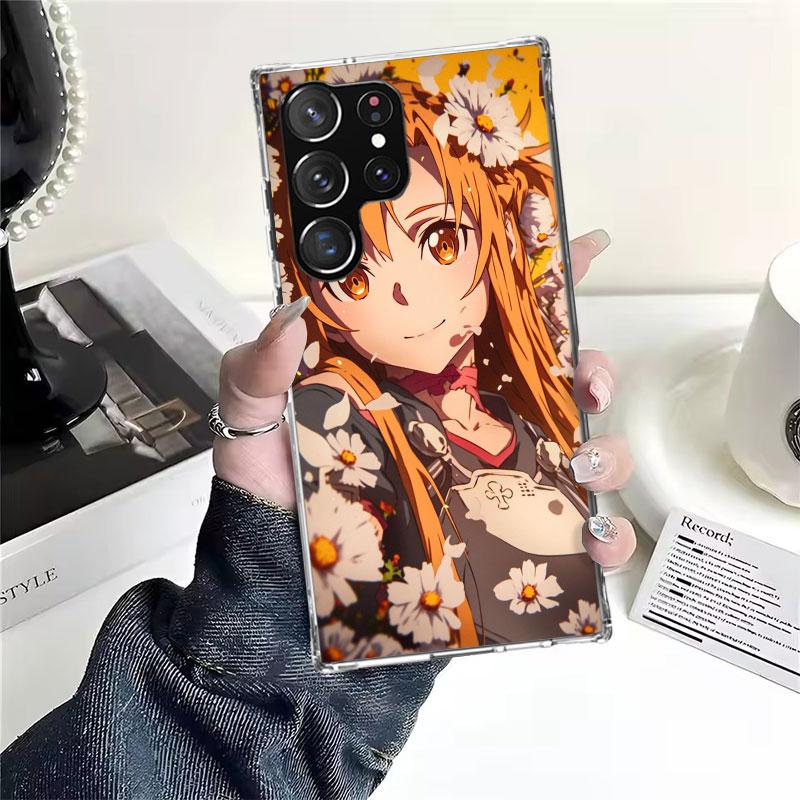 Аниме Sword Art Online SAO Мягкий чехол для телефона для Samsung Galaxy S22 S23 S24 S25 Edge S26 Ultra S20 FE S21 Plus + Fundas Coque Gala