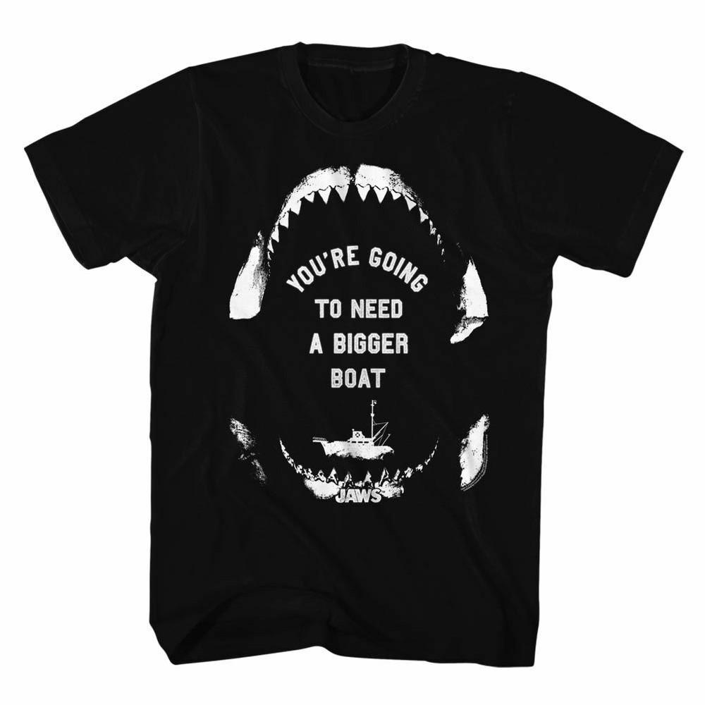 Черная футболка для взрослых Jaws Sailing Wisdom