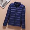 2023 Осень/Зима Женская Приталенная Легкая Пуховая Куртка с Капюшоном в Корейском Стиле