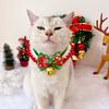 Рождественский ошейник для питомца, регулируемый, милый, ручной работы, вязаный ошейник для кошек и собак, шарф с колокольчиком M
