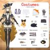 Ysir Navia Cos Костюм Genshin Impact Fengdan Игровой костюм Полный комплект аниме Косплей Женский