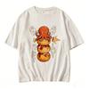 Japanesestyle Summer Octopusprint Stylish and Comfortable Roundneck Tshirt for Outdoor Use Skinfriendly Casual Top