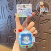 Cute Mini Cat Dog Keychain Retro Television Animals Doll Keyring Light Up Pendant  Birthday Gifts