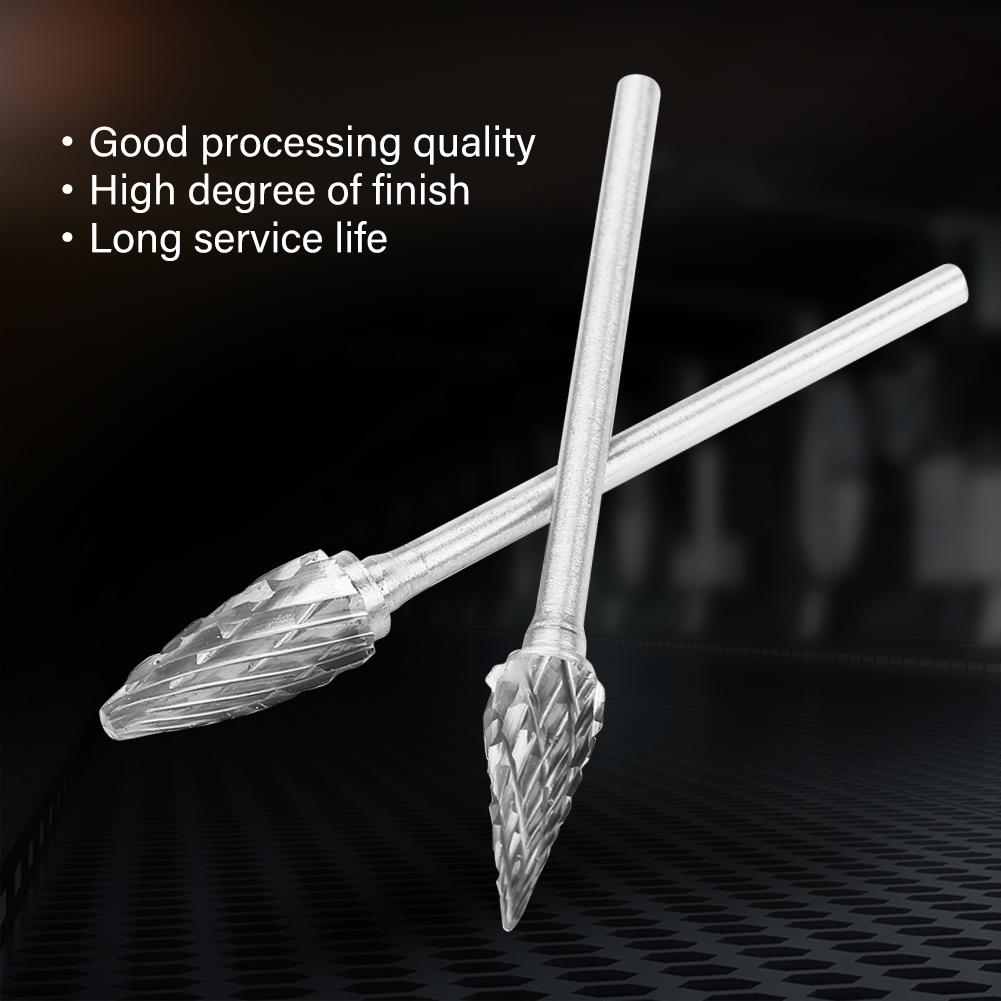 10 шт. Фрезы из карбида вольфрама, вращающиеся напильники, набор инструментов для резьбы по металлу 3*6 мм