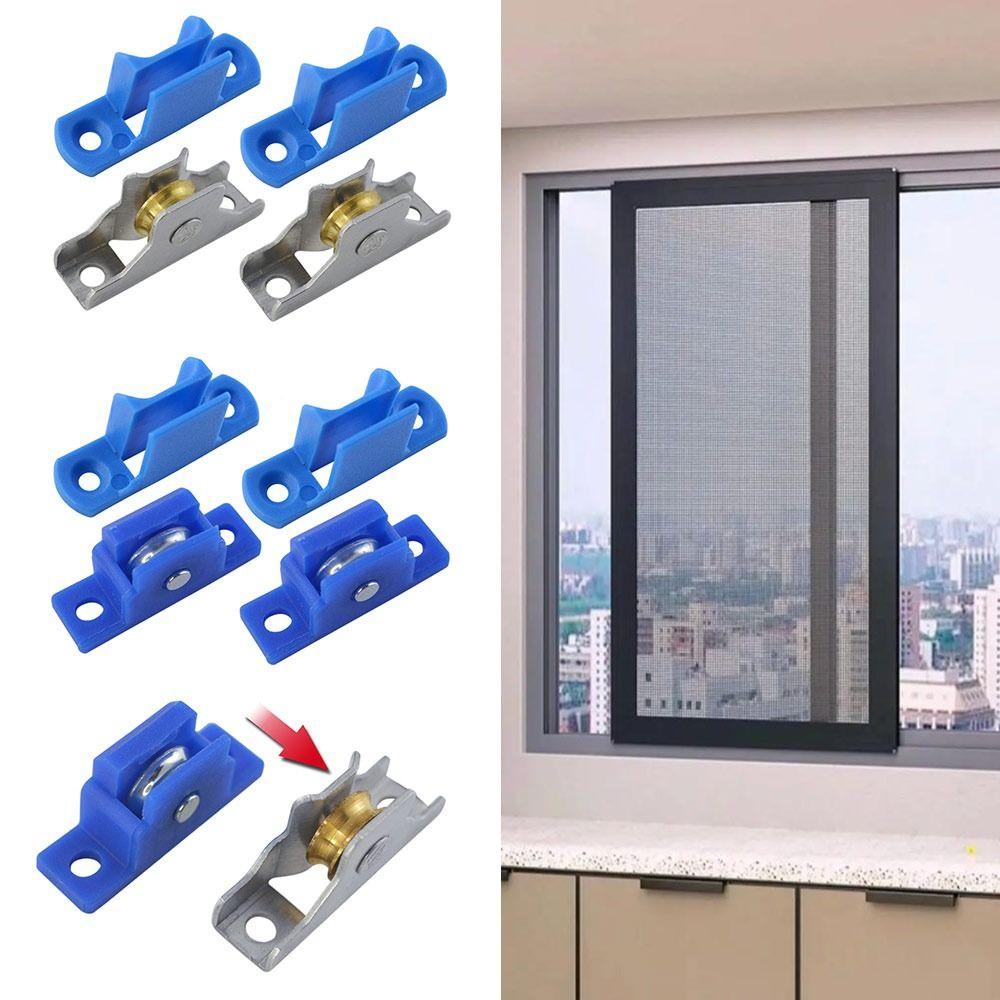 2pcs Aluminum Alloy Screen Door Pulleys Replacement Parts Sliding Door Roller Window Screen