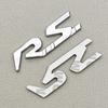 3D Metal RS Logo Car Rear Trunk Front Grille Emblem Badge Sticker Decal for Renault Megane Laguna KYUKF66 Duster Captur Fluence Espace
