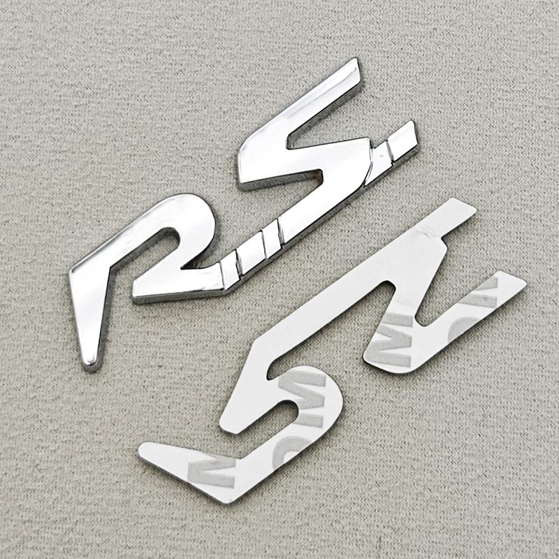 3D Metal RS Logo Car Rear Trunk Front Grille Emblem Badge Sticker Decal for Renault Megane Laguna Duster Captur Fluence Espace YY6