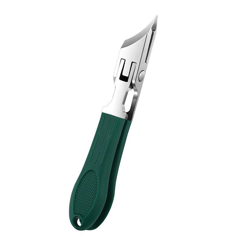 High-Grade Anti-Splash Angled Nail Clippers Set - Large Opening, Three-Piece for Grooved Nails