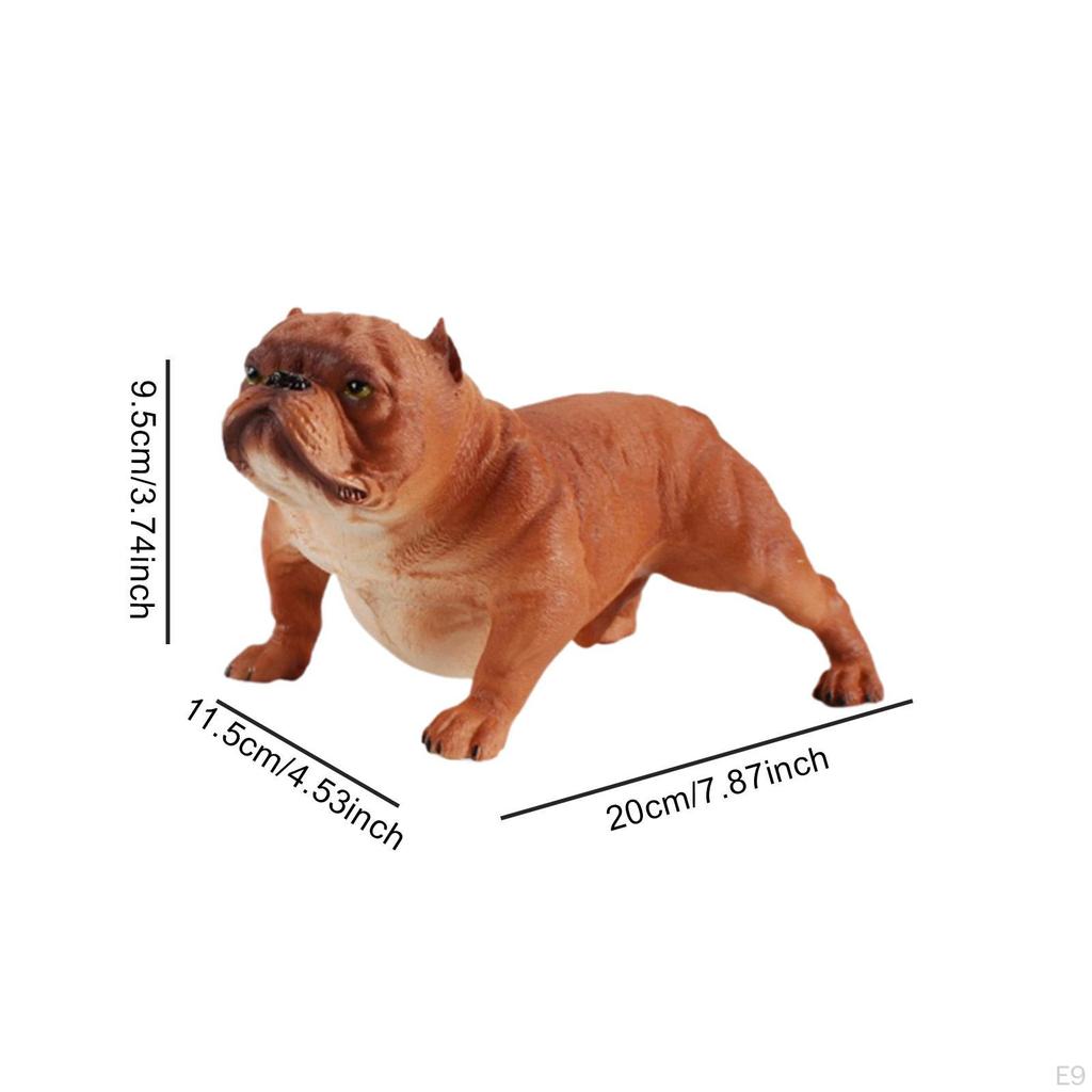 Dog Statue Figurine Lifelike Animal Collectible Desk Figure Puppy Sculpture Simulation Model