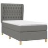 Maison Exclusive - Sommier à lattes de lit avec matelas Gris foncé 100x200cm Tissu