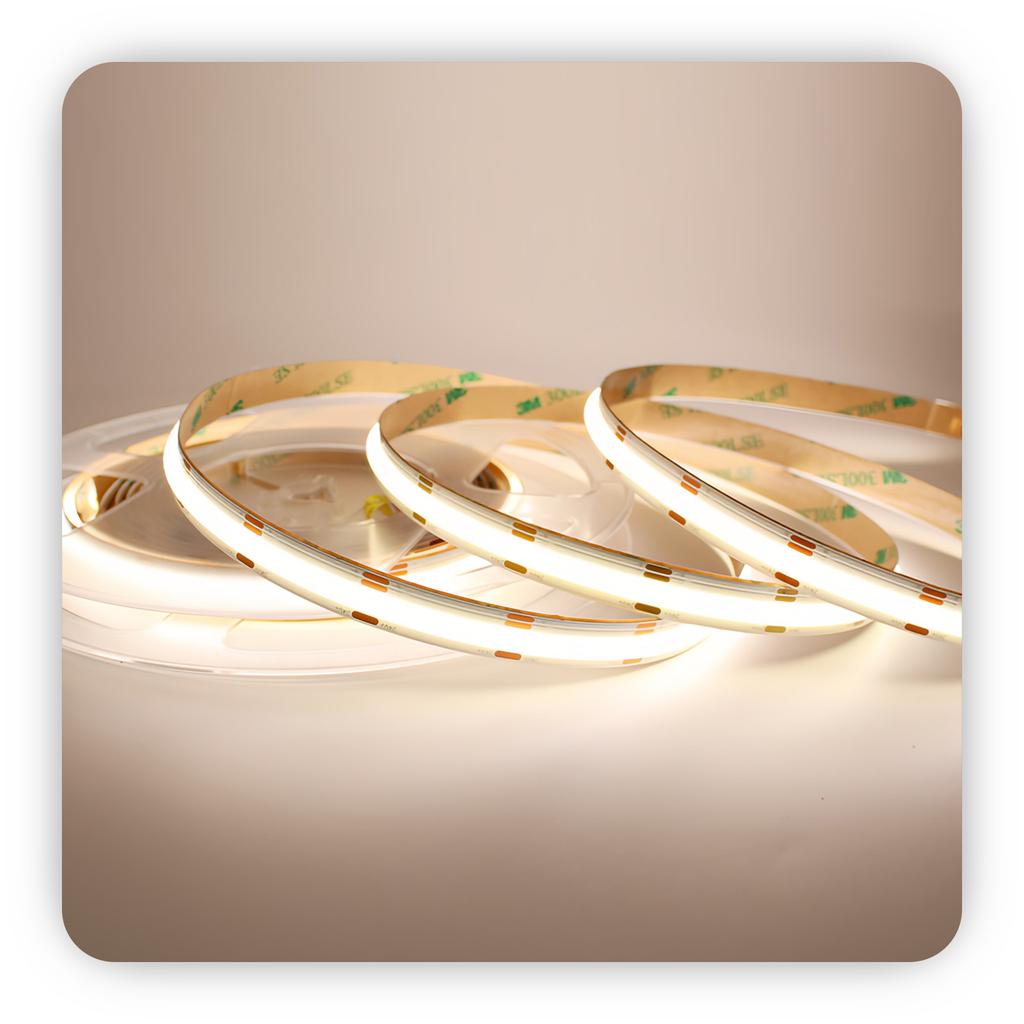 LED strip 1m COB CCT 24V 608LED/m 15W/m 3000-6000K Dimmable 10mm