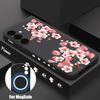 Магнитный чехол с цветком пиона для Samsung Galaxy S25 Ultra Capa S24 S23 Ultra S22 S21 FE Роскошный Встроенная металлическая пластина Мягкая крышка