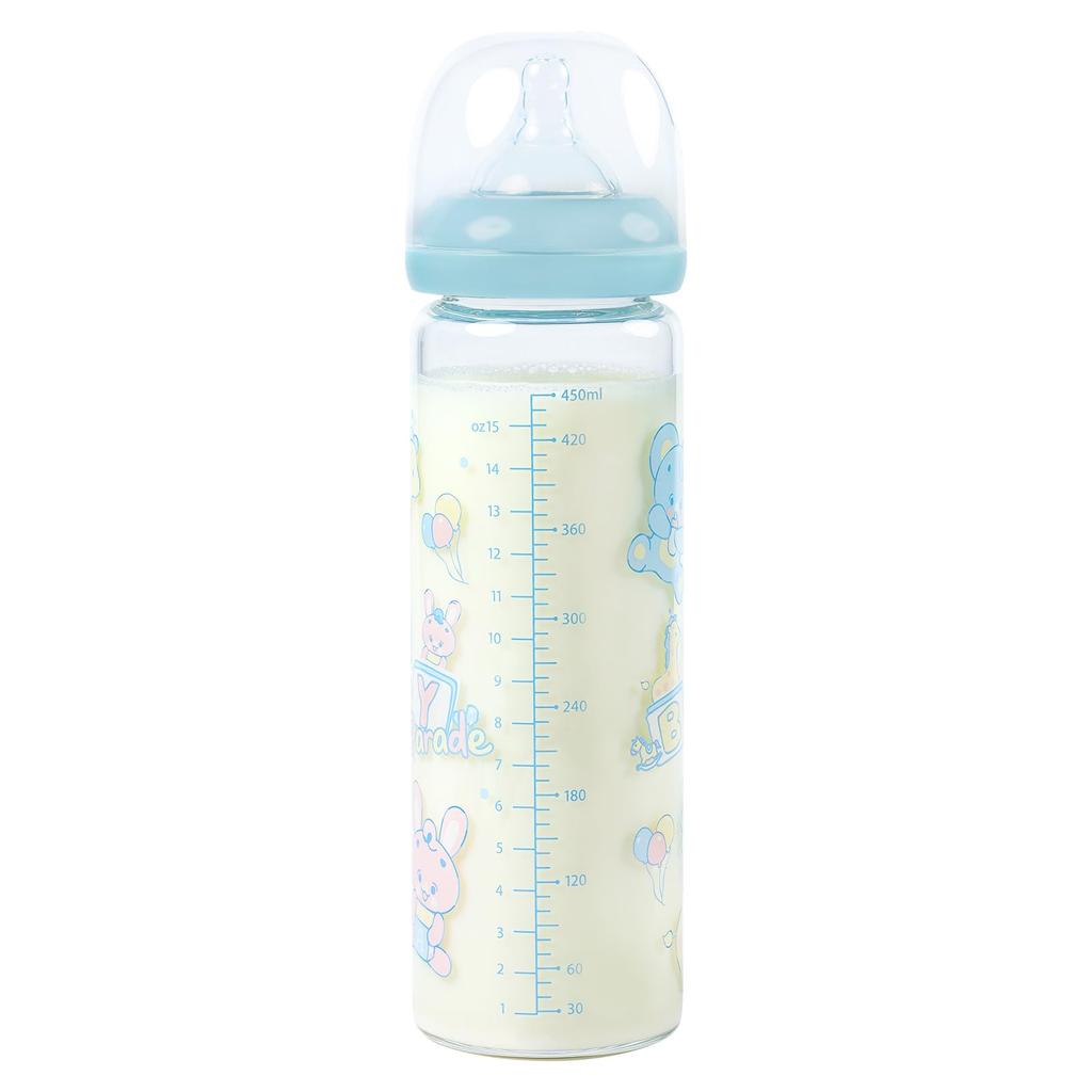 LittleForBig Large Adult Baby Bottle Big Size Printed Glass Baby Bottle for Adults [Baby Parade]