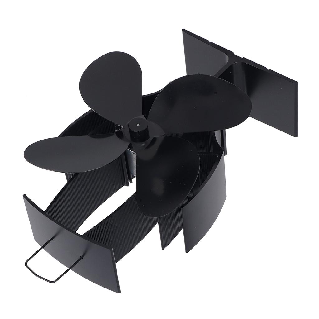 Вентилятор для печи с подогревом, 4 лопасти, мощный поток воздуха, 1500 об/мин, малошумный вентилятор для дровяной печи