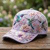 3D Printed Baseball Cap With Hummingbird Floral Retro Duckbill Hat Outdoor Sun Protection Unisex