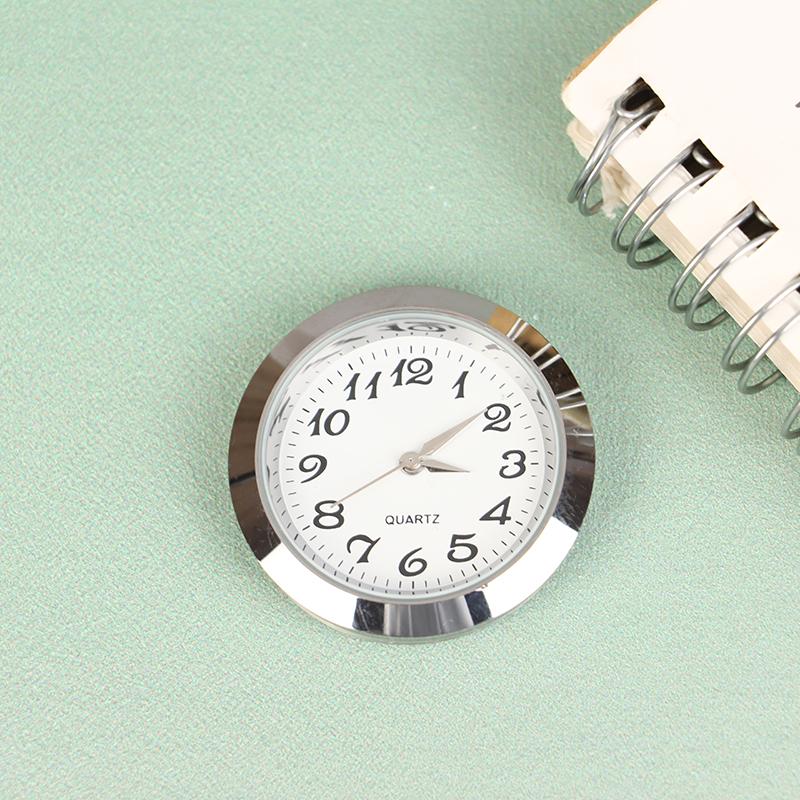 Часы из кварцевого стекла, зеркальные, с круглыми часами, с мозаикой и римскими цифрами, маленькие часы, стол для самостоятельного изготовления, 35 мм 24 мм