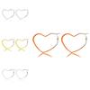 2021 Геометрические Элегантные Серьги-сердечки из сплава для женщин в ярких цветах