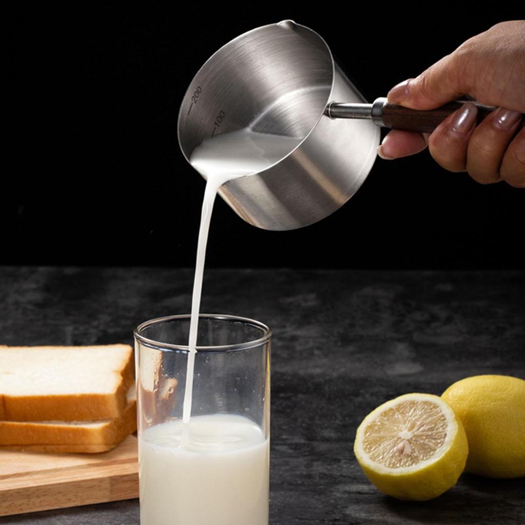 Oil Small Pot Butter Melting Wooden Handle Multiuse Mini Cooking Omelet Pan for RV