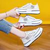Summer Lace Up Increase Height Platform Shoes for Women New Women's Breathable Mesh Low Top Sneakers Outdoor Casual Shoes