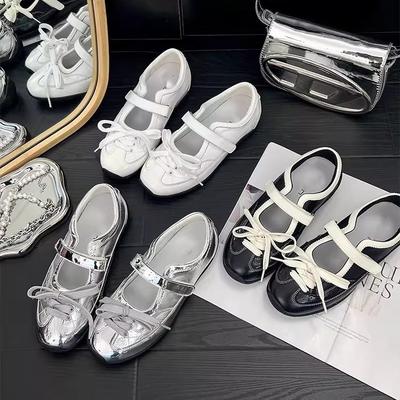 Версия из коровьей кожи ретро увеличение внутренней высоты модные балетки женские весенние новые повседневные спортивные маленькие кожаные туфли туфли Мэри Джейн