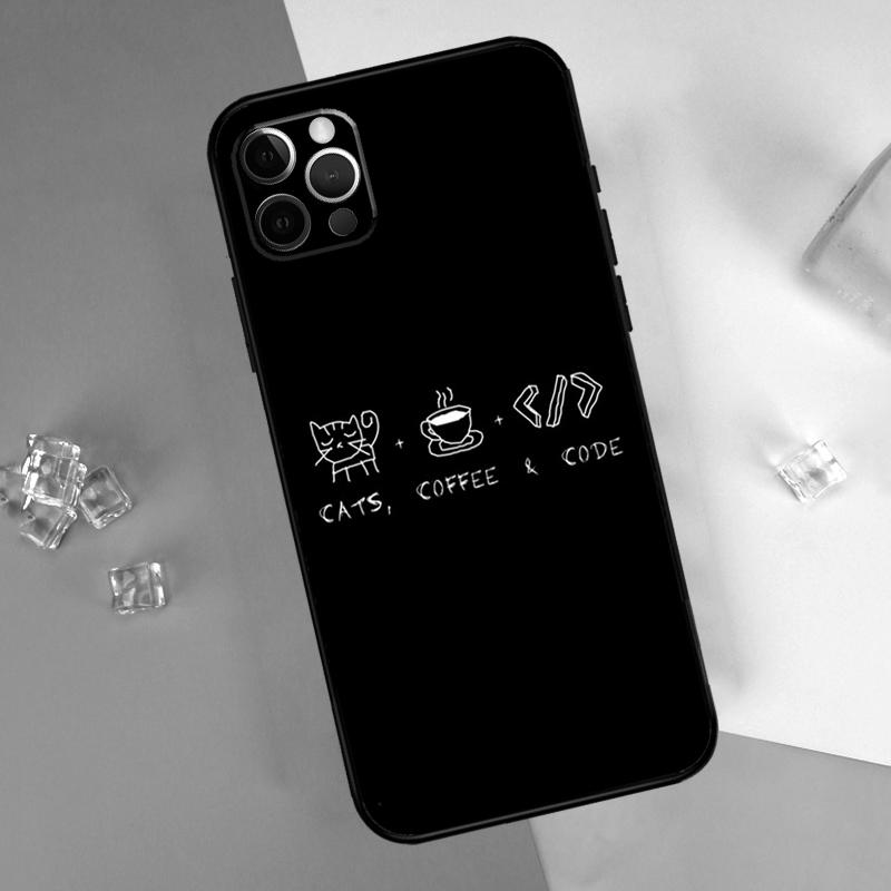 Чехол для телефона 'Языки программирования' для iPhone 16 15 11 12 13 14 Pro Max Mini Чехол для iPhone 16 15 X XS Max XR Plus Coque