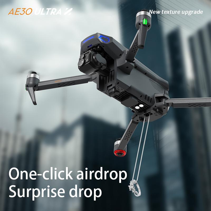 AE30 Ультра GPS Дрон 4K Профессиональная HD Камера 3-осевой Стабилизатор Бесколлекторный Сброс Груза RC Квадрокоптер 5.5-дюймовый Экран Управление Дроны для Рыбалки