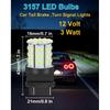 6-Pack 3157 LED Bulbs - Super Bright Backup Reverse Lights, 6000K Xenon White, 12V Compatible with 3156/3056/4157/3057/3047 for Car Tail Brake Turn