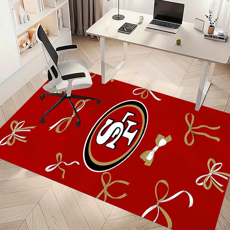 San Francisco 49ers Printed Absorbent Washable Carpet, Non-Slip Bathroom Mats, Kitchen Rugs, Yoga Mat,Living Room Entrance, Camping Picnic Rugs