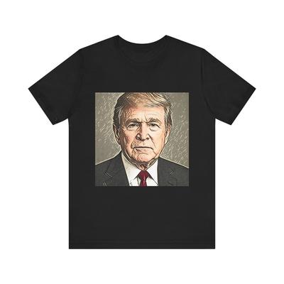 Футболка с коротким рукавом Bush Trump Presidential Art, с графическим принтом, с круглым вырезом, унисекс
