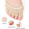 New Five Toes Forefoot Pad Women High Heels Wear-resistant Half Socks Lace Lace Invisible Socks Calluses Corns Foot Pain Care