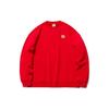 Li Ning CF Su Series Bull Turns The Universe Printed Round Neck Pullover Hoody Couple Style Unisex Sweatshirt Agate-Red AWDR290-3
