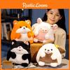 Cute Kitten Fox Puppy And Lamb Animal Plush Doll With Flower Decoration For Gift