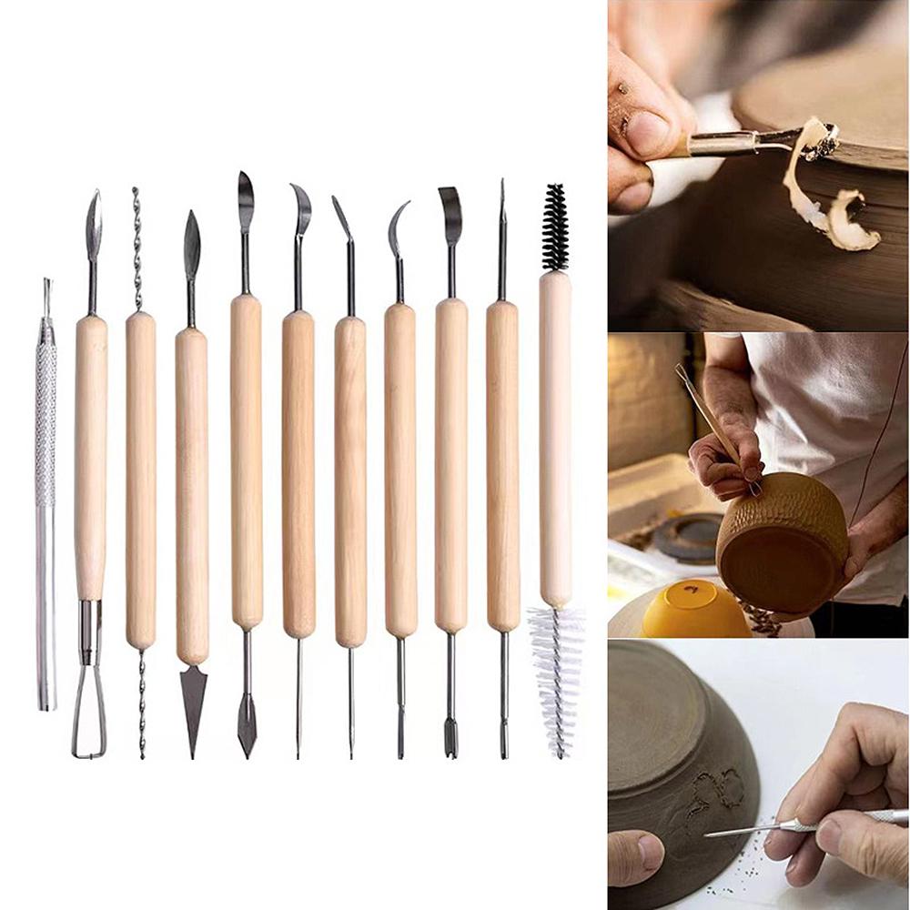 Pottery Sculpting Tools Set 40pcs Practical Ceramic Clay Carving Tools for Pottery Craft  Dotting  Carving  Drawing
