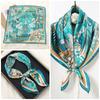68cm Palace Printed Scarf Women's Spring and Summer Thin Imitation Silk Scarf High-end Temperament Headscarf Shawl Scarfs