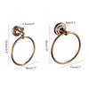 Brushed Bronze Brass Towel Ring Oval Contemporary Bathroom Hand Towel Holder Wall Mounted,Antique Brass Finish Towel Rack EL80A