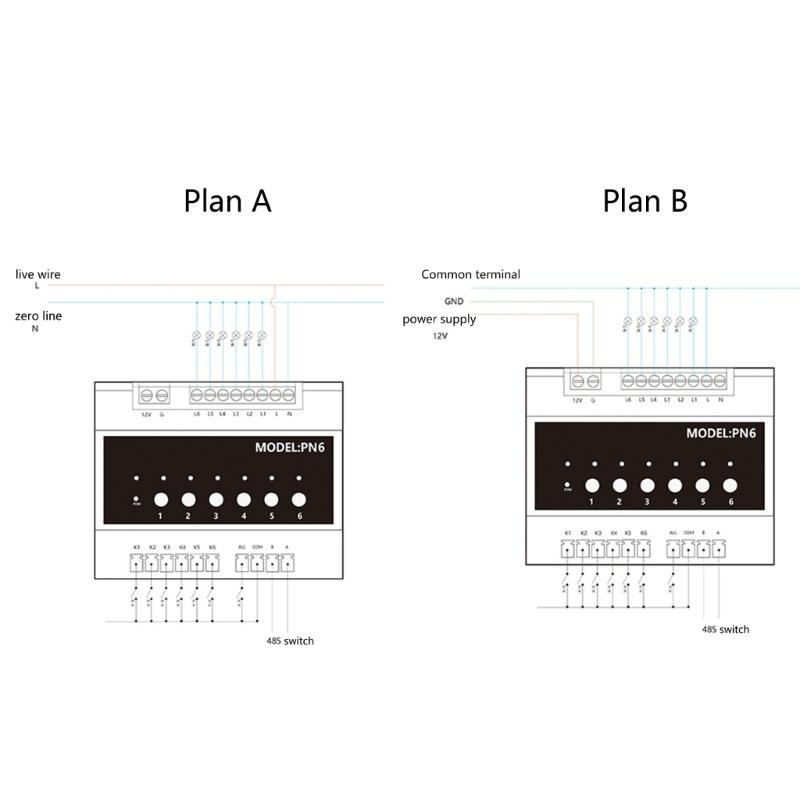6 Channel 16A Relays Switches Module Remote Control Appliance Control Module Intelligent Home Networks Switches Module
