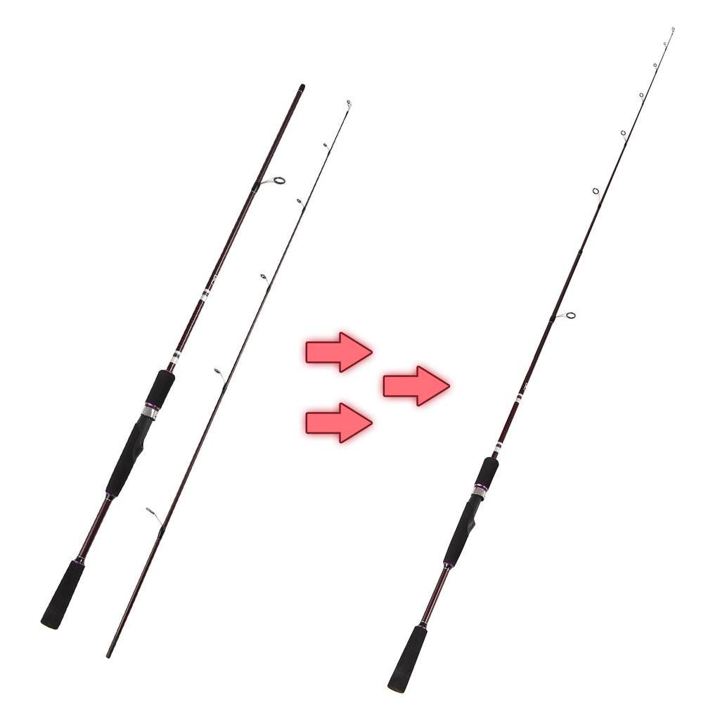 Углеродная спиннинговая удочка 1,8 м, цельнолитая удочка с удобной ручкой из ЭВА