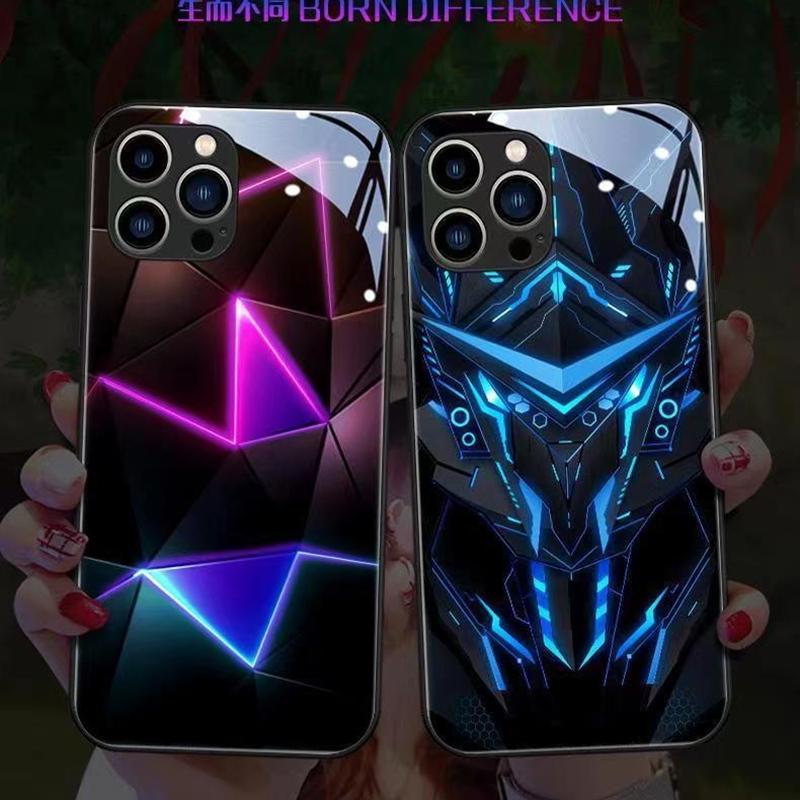 Ударопрочный светящийся светодиодный чехол для телефона Huawei Mate 30 20 Pro P30 P20 P40 lite Y7, светодиодная крышка для Honor 20 Pro 10i 10 lite 8X 9X
