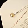 Серебряный кулон-ожерелье из стерлингового серебра S925 с натуральным цитрином