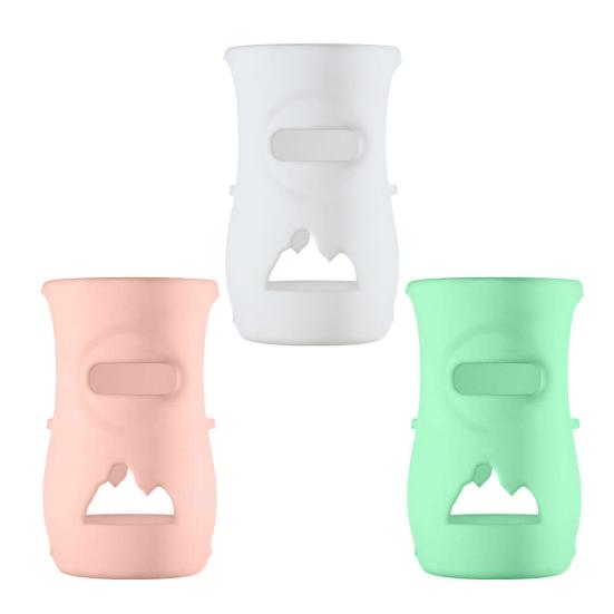 3 Pcs Silicone Bottle Sleeves 120ml/240ml Baby Bottle Holder Anti-slip BPA Free Insulation Sleeve for Glass Baby Bottle