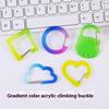 Acrylic Cartoon Keychain Cloud Heart Shape Climbing Button Carabiner Bag Keychain