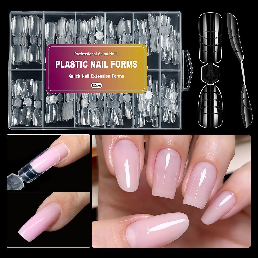 Top Forms Dual Forms Nails Mold Acrylic Nail System False Tip Nail Gel Extension Upper Molds DIY