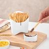 with Dip Compartment Snack Container 2 in 1 Dessert Plate French Fry Cup  Kitchen Accessories