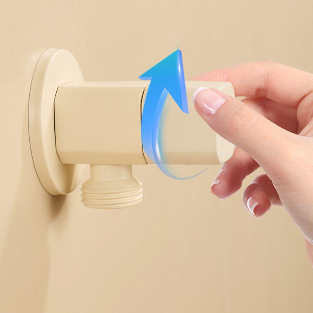 Copper Material Triangle Valve Cream White Water Stop Valve Universal Angle Valve Kitchen
