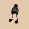 Winter big head circumference fleece warm wool hat cold protection ear cover hat, Fair Island wind hairball knitted hat