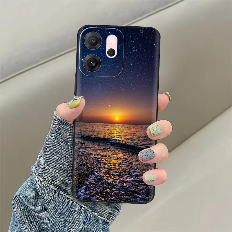 Для OPPO Reno14 F Чехол CPH2743 Мягкая Силиконовая Крышка Милый Кот Нарисованная Защита Fundas Для OPPO Reno 14F Reno14F Задняя Крышка Сумки