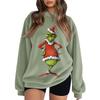 Women's Christmas Printed Flannel Sweatshirt Top