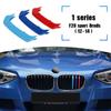3PCS Car 3D M Styling Front Grille Trim Bumper Cover Strip Strips Stickers Cover for BMW F20 8 9 11 Rods 1 Series External Decor