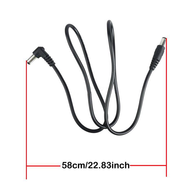 8 шт. кабель постоянного тока для гитарной педали эффектов патч провод питания/шнур 60 см черный размер 2,1 мм