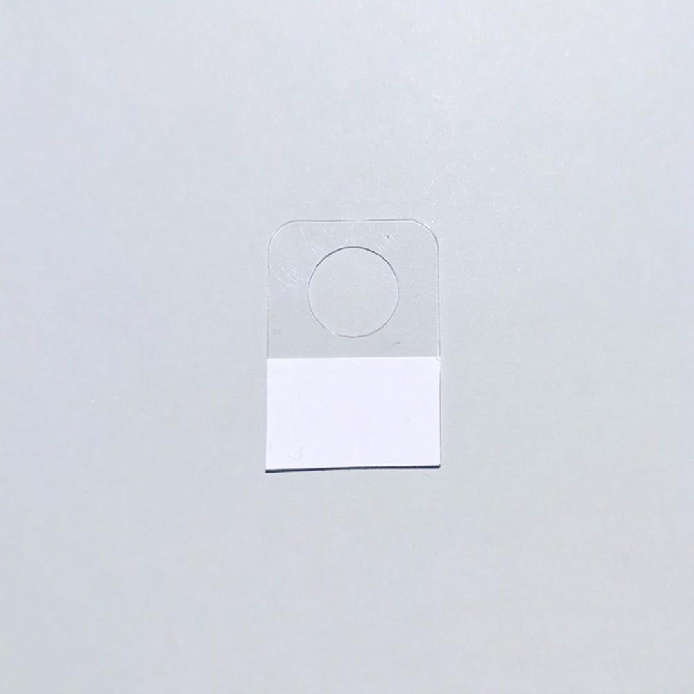 100PCS PET Plastic Adhesive Hang Tabs Self-Adhesive Store Retail Hang Tabs Merchandise Package
